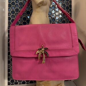 Juicy Couture Leni Charm Leather Shoulder Bag Coconut Tree Charm. Pre Loved